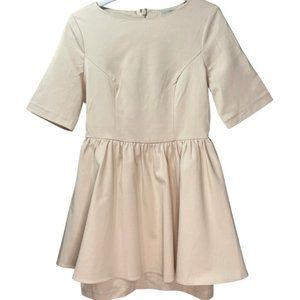 ASOS Women's Minimalist Short Sleeves Pleated Skater Dress with Under Skirt Size